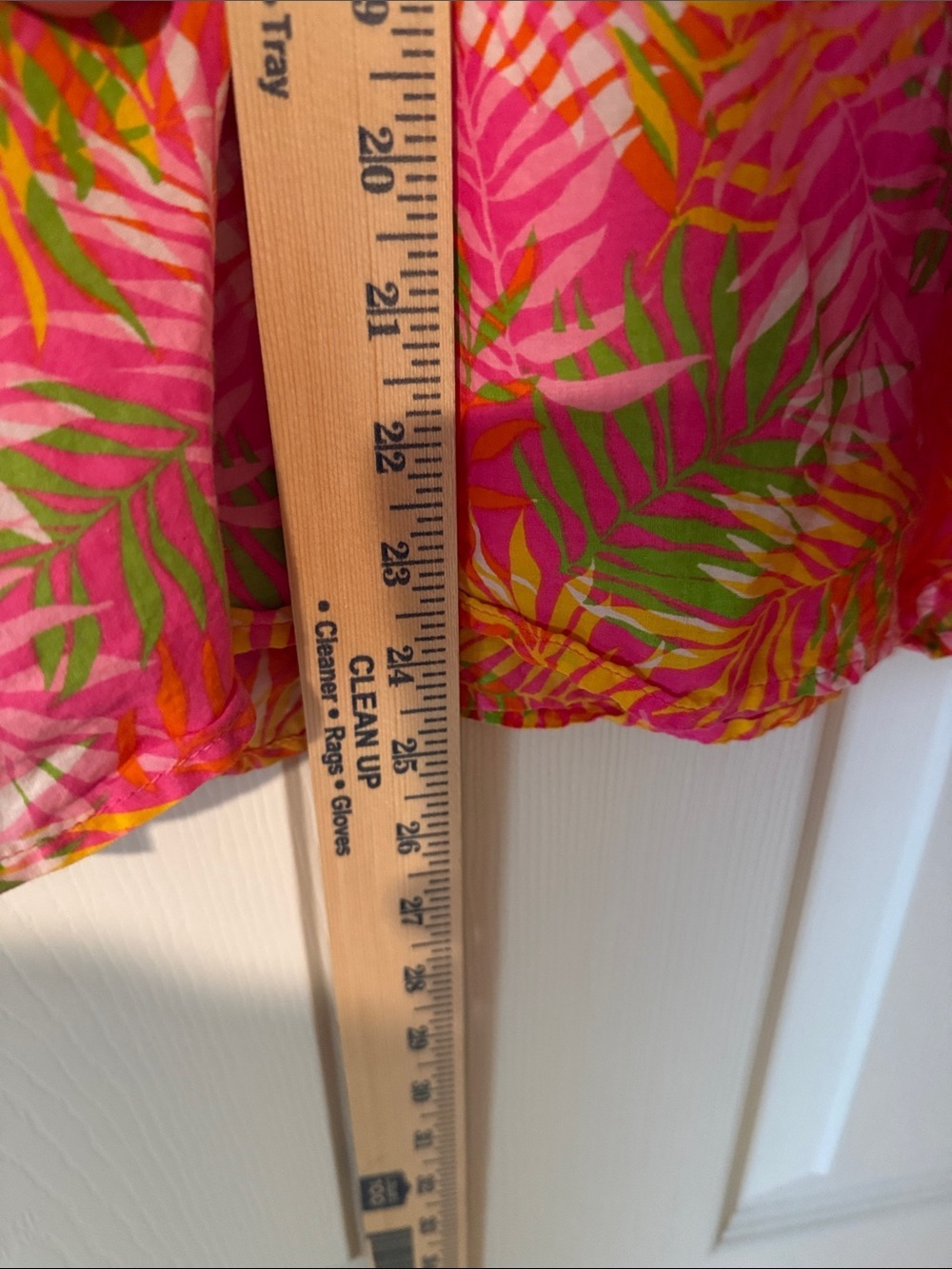 Tommy Bahama Girls Tropical Leaf Print Sundress in Pink, Green, Yellow - Picture 4 of 5